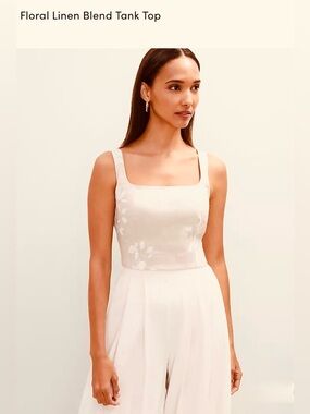 NWT Ann Taylor Linen-Blend Dressy Top